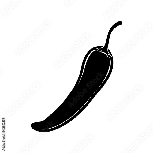 Chili Pepper Silhouette vector illustration