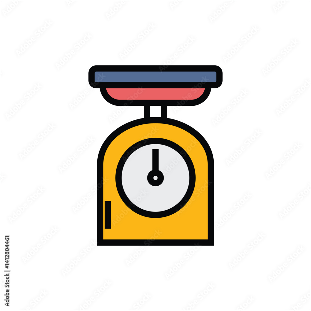 kitchen scale vector icon line template kitchen scale vector icon line template