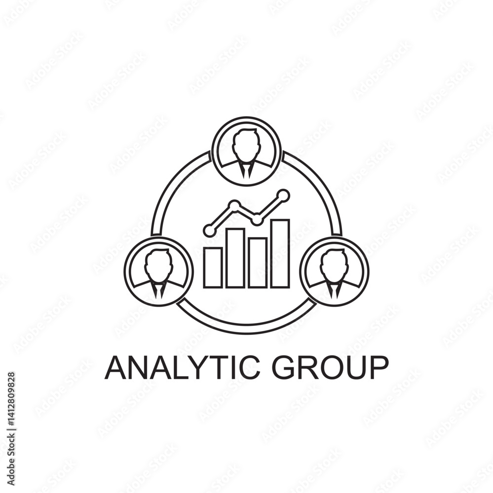 analytics group icon , business icon analytics group icon , business icon