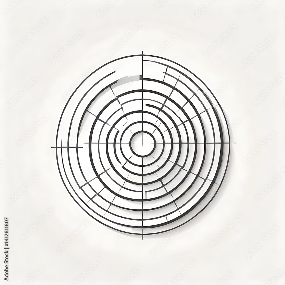 Abstract Concentric Circles Target Graphic Design Element Abstract Concentric Circles Target Graphic Design Element