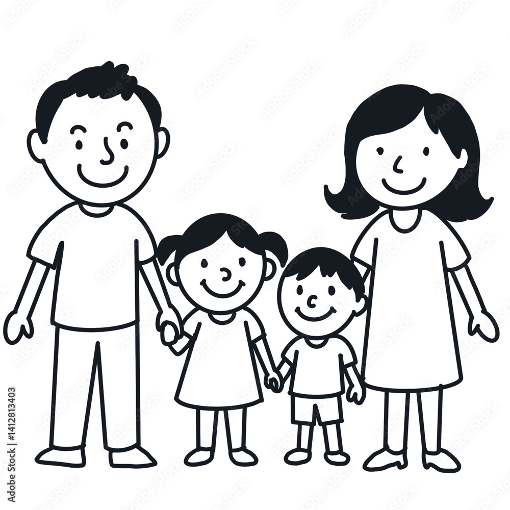 happy family vector illustration happy family vector illustration