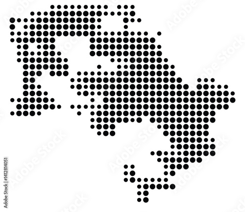 Symbol Map of Casa Grande (United States) showing the city with a pattern of just a few black dots
