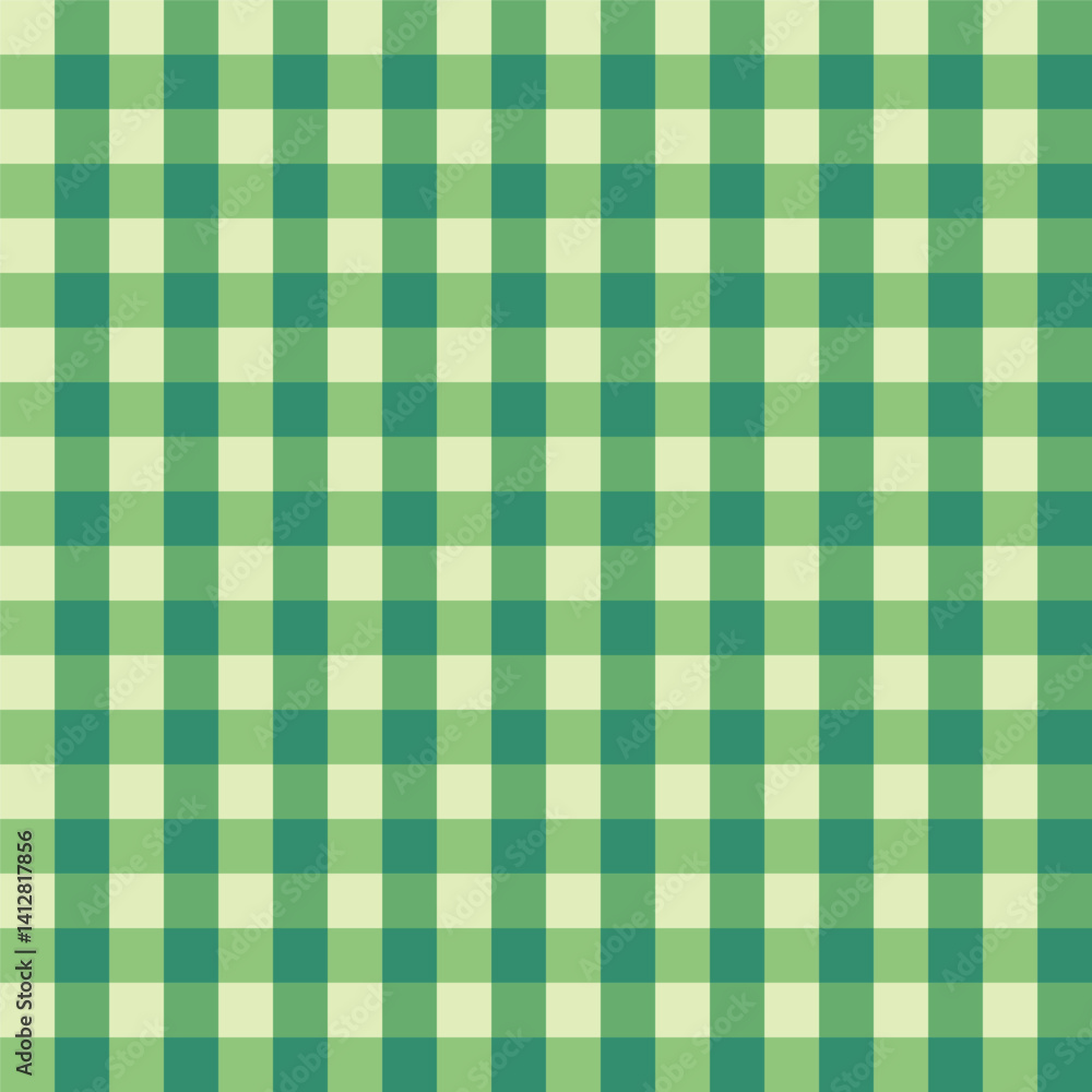 Gingham seamless pattern.Checkered tartan plaid repeat pattern in green.Geometric vector illustration background wallpaper texture for fabric and prints. Gingham seamless pattern.Checkered tartan plaid repeat pattern in green.Geometric vector illustration background wallpaper texture for fabric and prints.