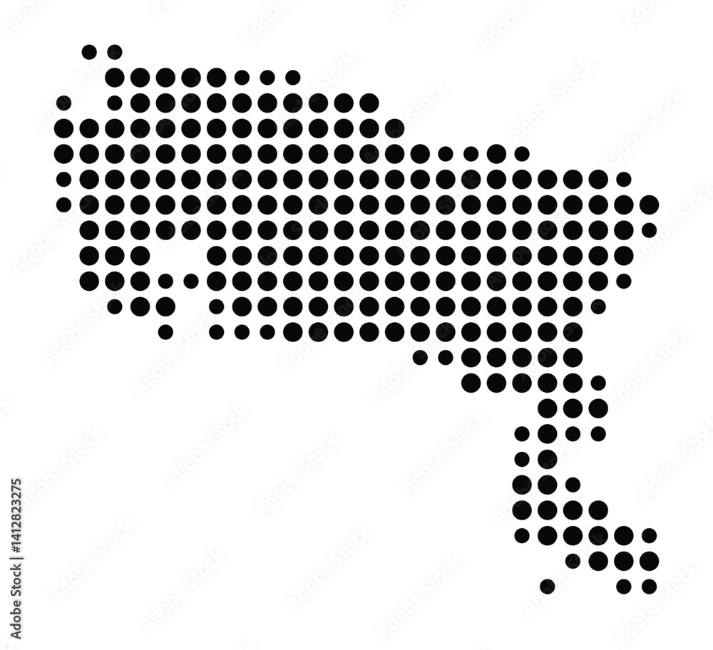 Symbol Map of South Gate (United States) showing the city with a pattern of just a few black dots Symbol Map of South Gate (United States) showing the city with a pattern of just a few black dots