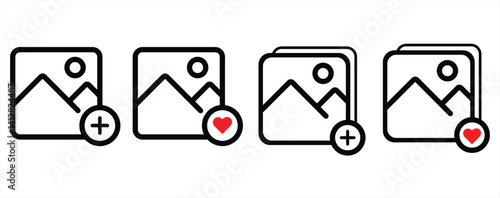 Picture icon vector. photo gallery sign and symbol. image icon. gallery Icon.