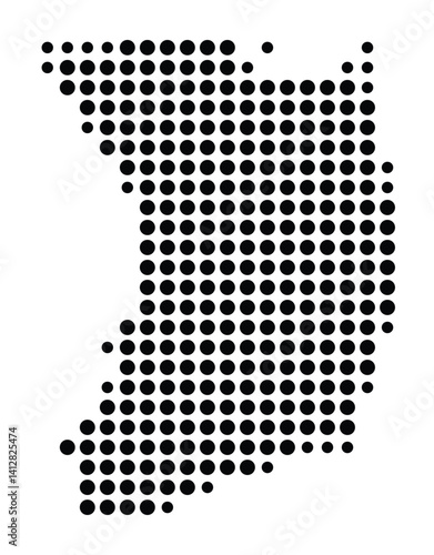 Symbol Map of Bridgeport (United States) showing the city with a pattern of just a few black dots
