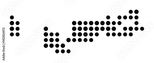 Symbol Map of Bradenton (United States) showing the city with a pattern of just a few black dots
