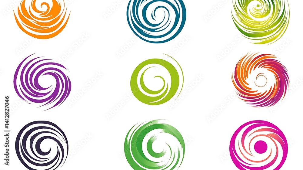 Colorful Swirling Circles Design Collection Colorful Swirling Circles Design Collection