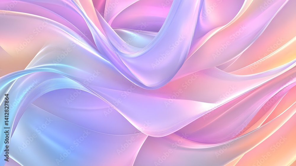 Flowing pastel hues create a soft abstract design. Flowing pastel hues create a soft abstract design.