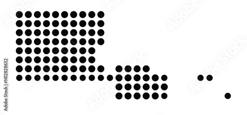 Symbol Map of Tamarac (United States) showing the city with a pattern of just a few black dots