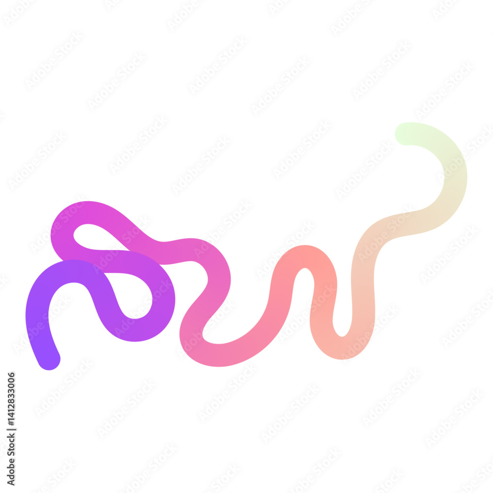 Abstract squiggle background with wavy gradient lines, colorful ribbon shapes, fun organic pattern, 3D curved design elements. Flat vector illustration isolated on white background. Abstract squiggle background with wavy gradient lines, colorful ribbon shapes, fun organic pattern, 3D curved design elements. Flat vector illustration isolated on white background.
