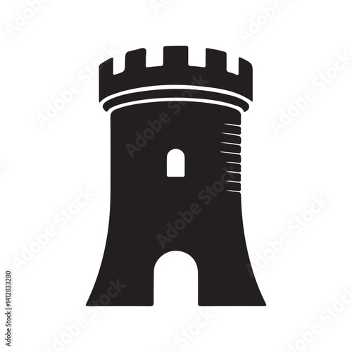 Simple Castle Tower Outline