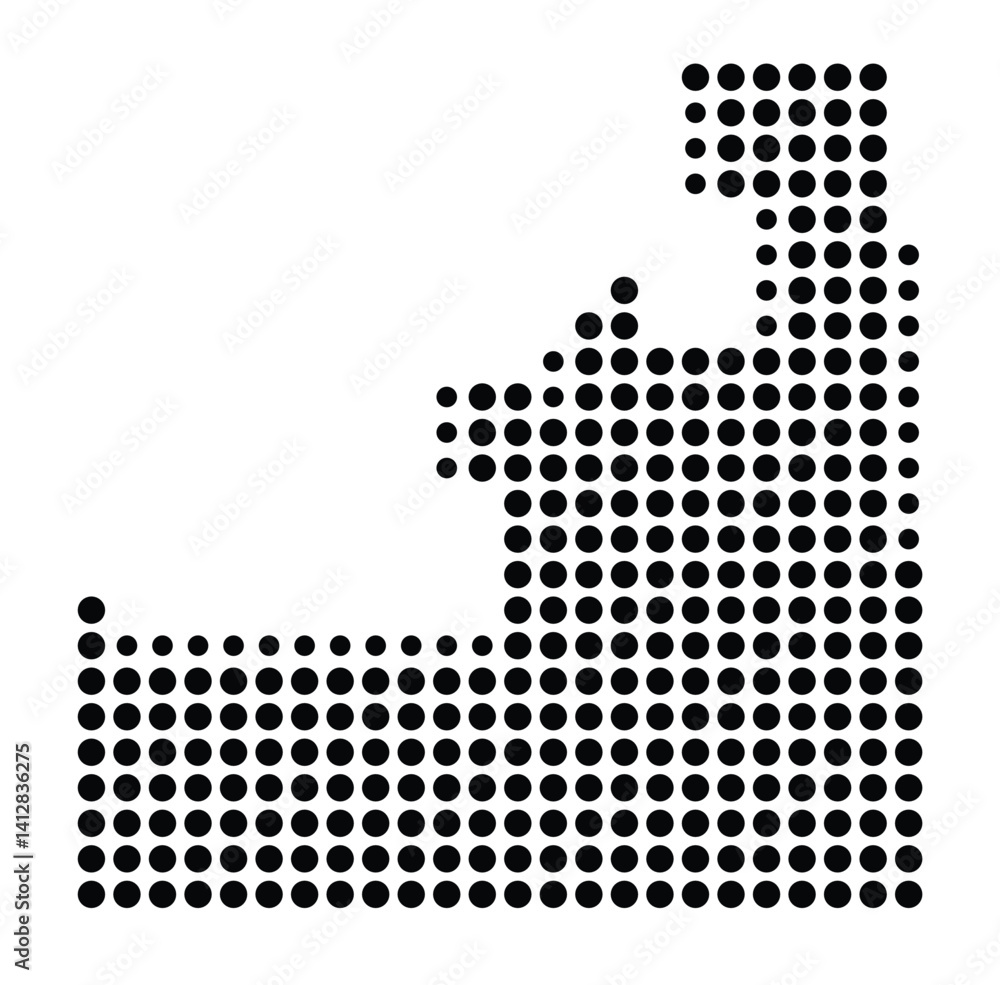 Symbol Map of Kentwood (United States) showing the city with a pattern of just a few black dots Symbol Map of Kentwood (United States) showing the city with a pattern of just a few black dots