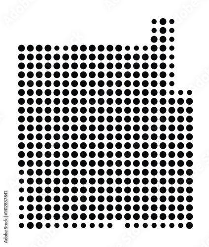 Symbol Map of Edina (United States) showing the city with a pattern of just a few black dots