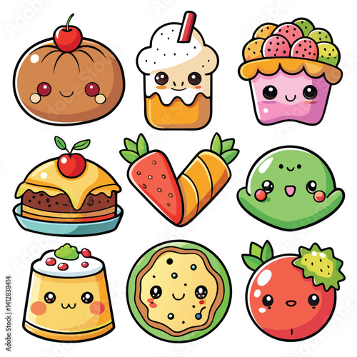 Cute Cartoon Food Illustration
