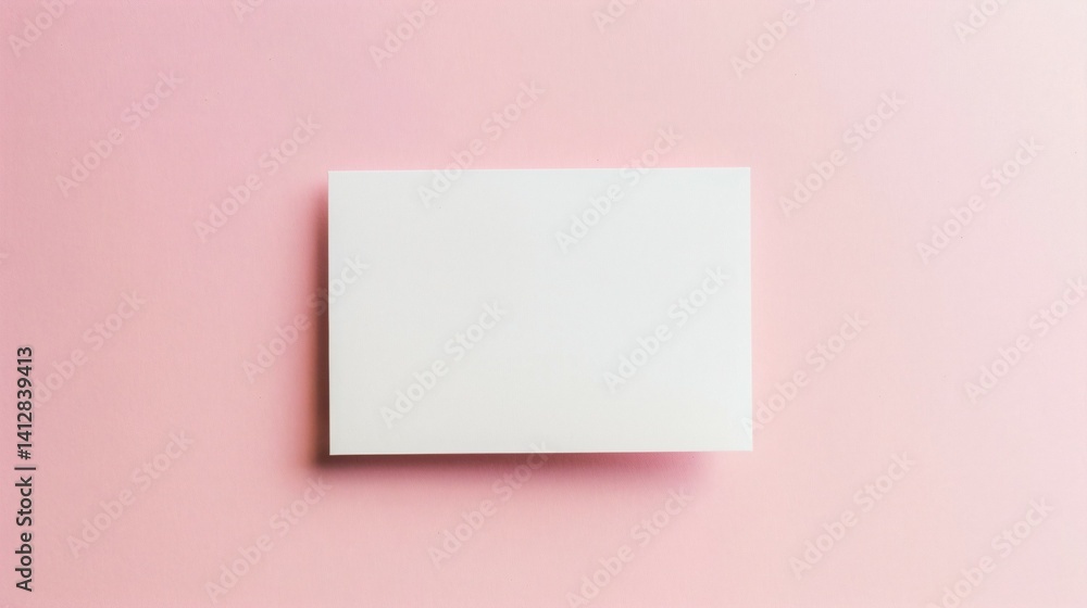 Blank white card on a flat surface, symbolizing simplicity and clarity in design. Blank white card on a flat surface, symbolizing simplicity and clarity in design.