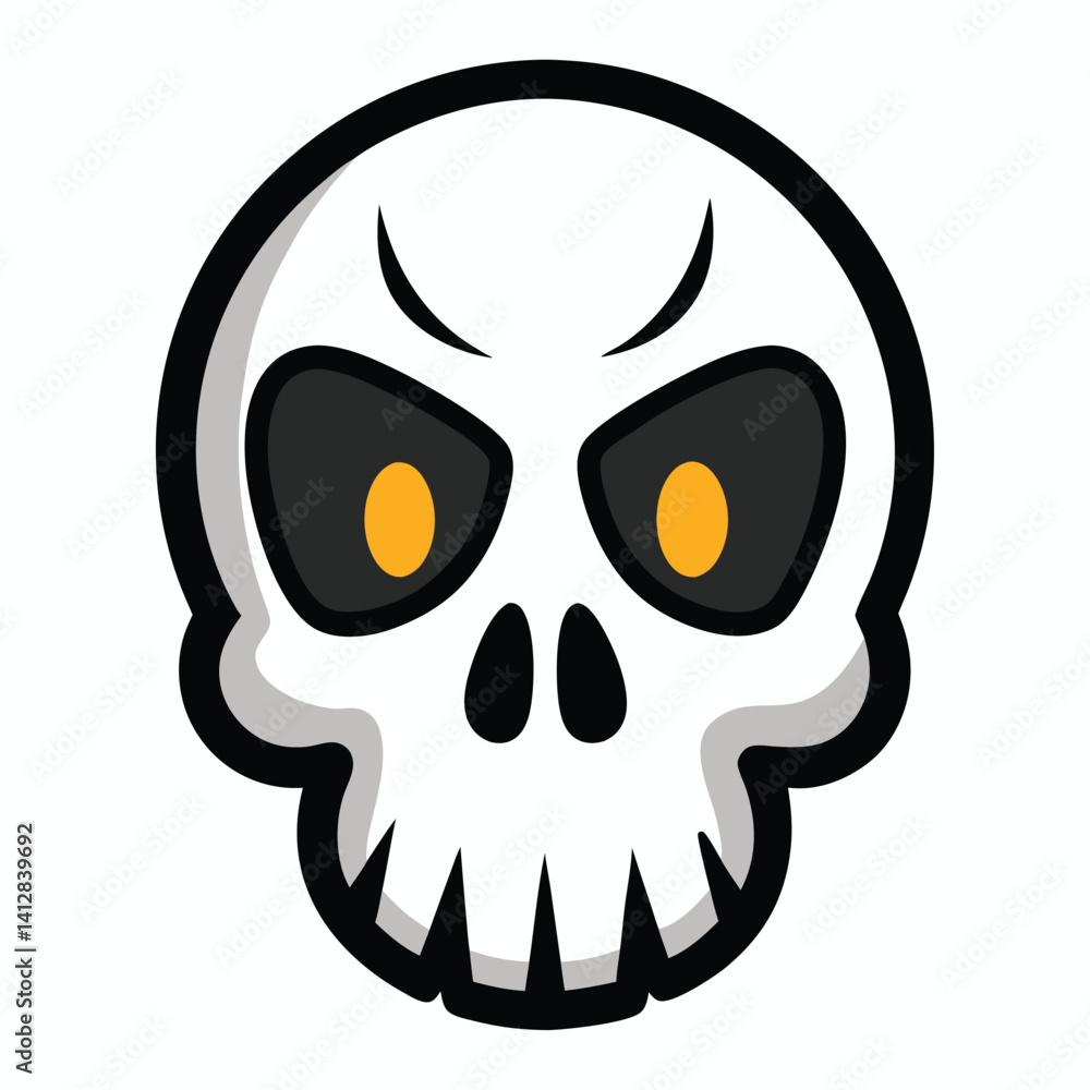 Fototapeta premium Halloween skulls isolated on white background