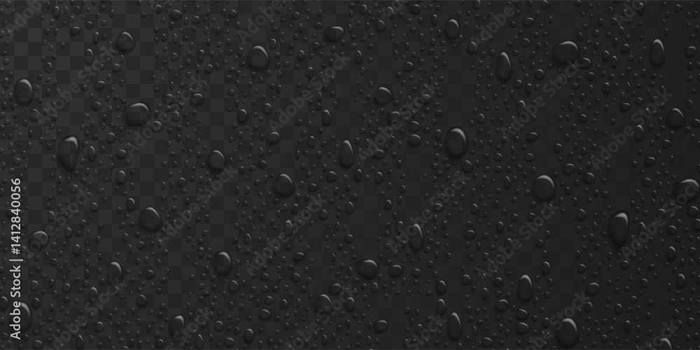 Vector Water drops on glass. Rain drops on transparent background Vector Water drops on glass. Rain drops on transparent background
