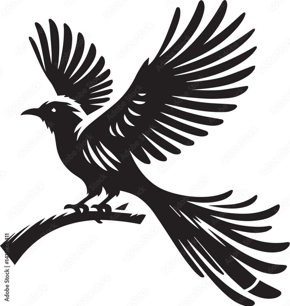 Obraz premium Quetzal bird silhouette vector art