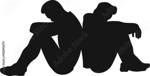 Male Friendship  Silhouette