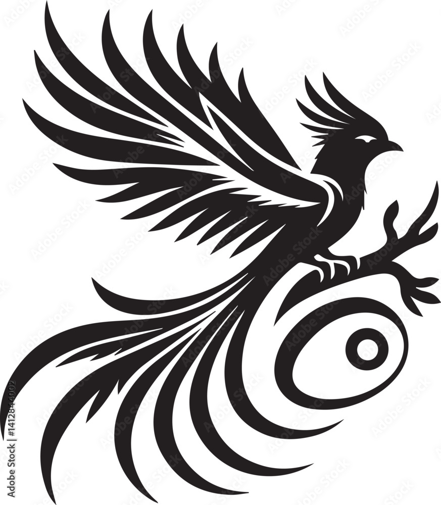 Fototapeta premium Quetzal bird vector art