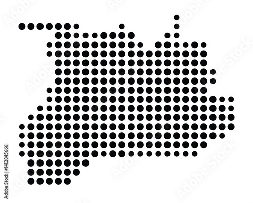 Foto Symbol Map of Bartlett (United States) showing the city with a pattern of just a