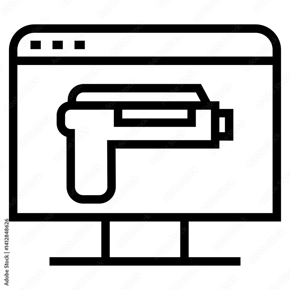 Obraz premium robbery online vector icon