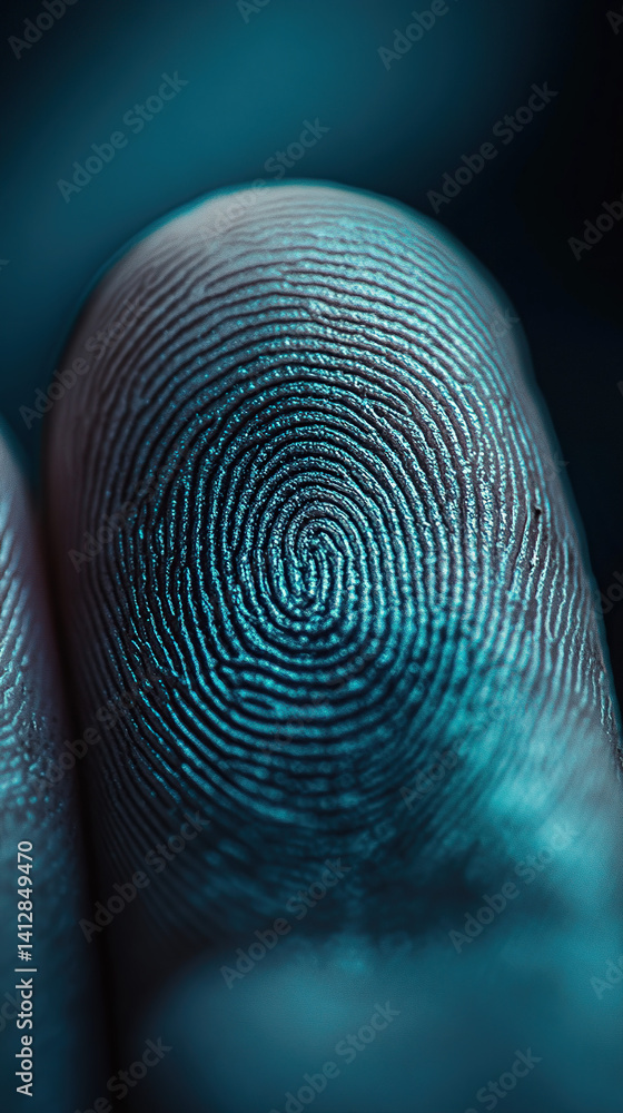 Close-up of Human Fingerprint