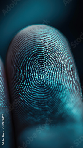 Obraz na płótnie Close-up of Human Fingerprint w salonie
