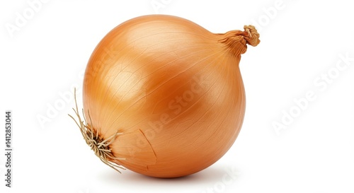 Wallpaper Mural Single whole onion with a smooth, papery golden-brown skin showing natural wrinkles and slight discoloration Torontodigital.ca