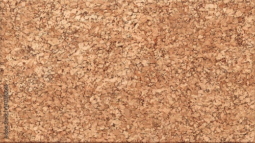 Brown cork texture background with natural granule pattern. Ideal for wallpaper and decorative use, showcasing rustic and earthy aesthetic.