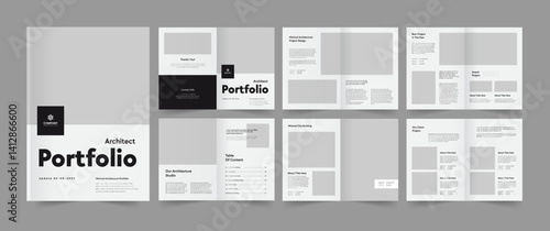 Creative Personal Portfolio Template, Architecture Portfolio Design, Photography Portfolio Album.