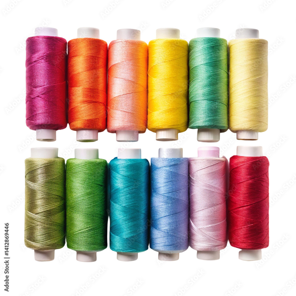 colorful spools of thread colorful spools of thread