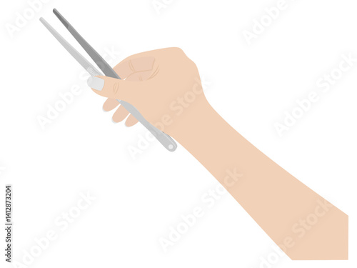 Tweezers on a white background.
