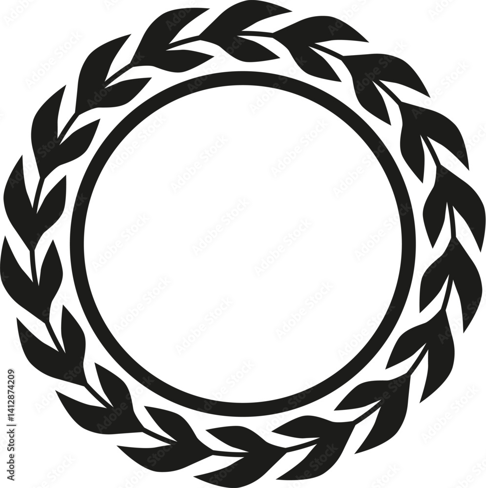 A Laurel worth vector silhouette image made by adobe illustrator. A Laurel worth vector silhouette image made by adobe illustrator.