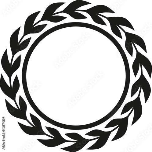A Laurel worth vector silhouette image made by adobe illustrator.