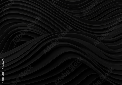 Obraz na płótnie black backgrounds wave fabric texture black background w salonie