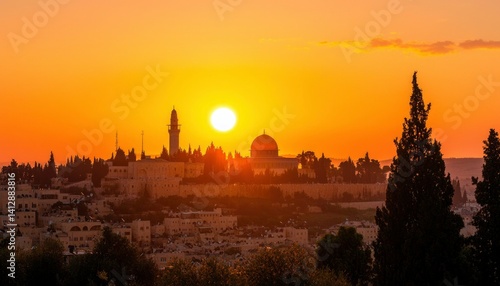 Golden Sunrise over Holy City