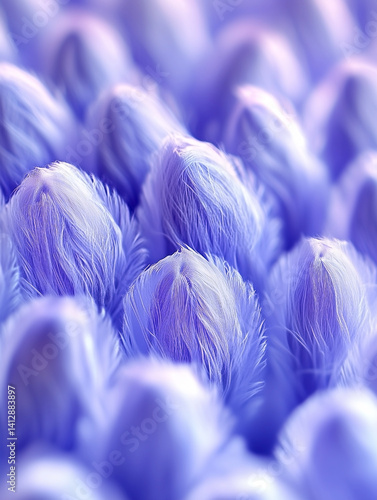 Close up of purple flowers with a lot of detail. The flowers are purple and have a lot of texture