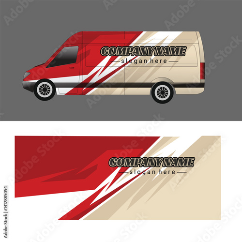 vector design decal wrap body car van cargo company delivery
