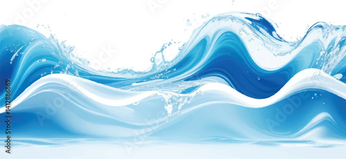 Creative Abstract Blue and White water ocean Motion Background with a Soft Gradient Curve and Text Space for Business and Marketing Graphics
