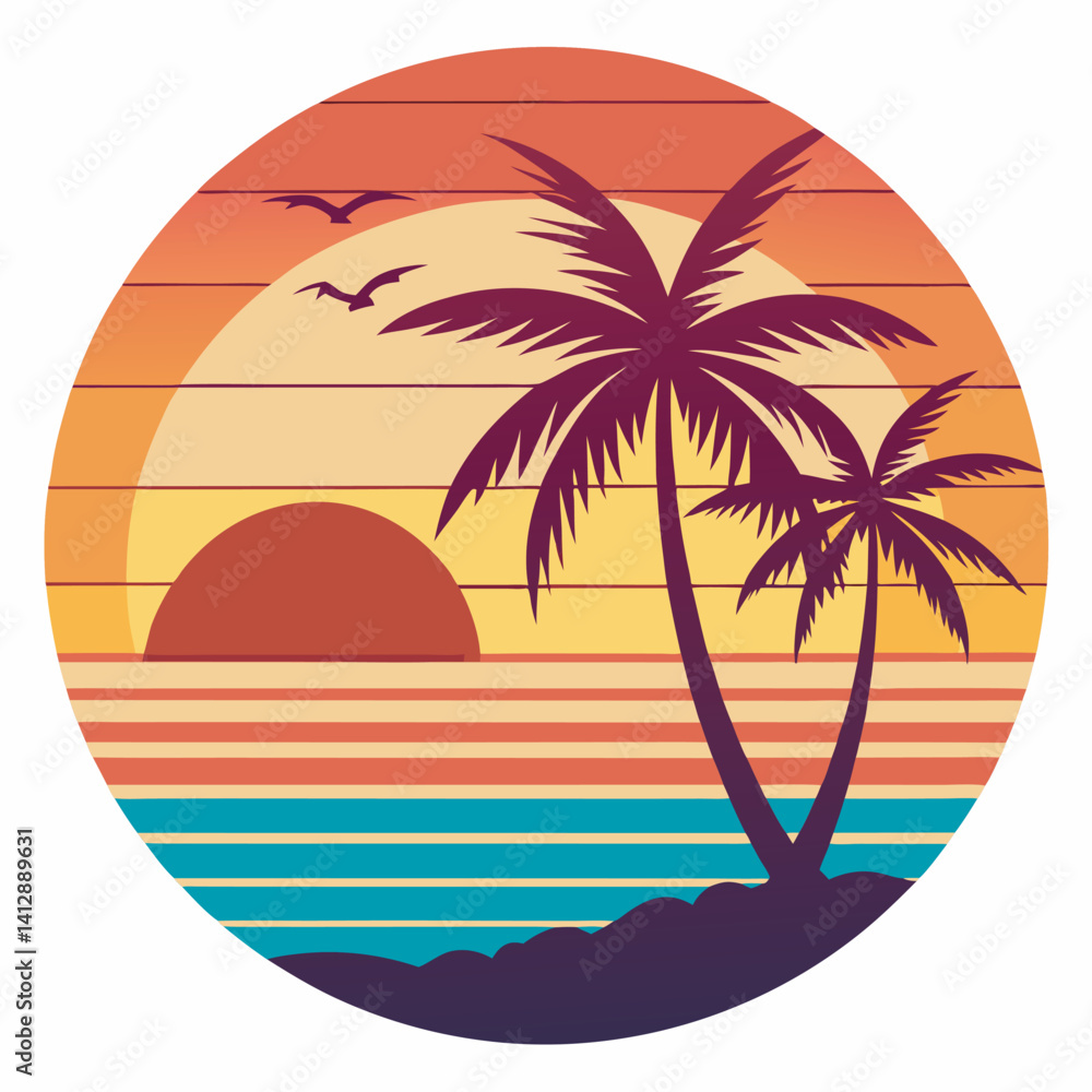 Fototapeta premium Vintage Woman Yoga Silhouette T-Shirt