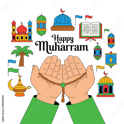 Modern Muharram Vector Design.