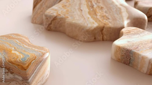 Wallpaper Mural Sparkling Golden Sand Flowing Over Marble Stones Abstract Texture Background Torontodigital.ca