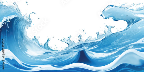 Abstract Blue and White water ocean Curve Background Template with a Modern Light Blue Gradient Design, Perfect for Posters, Brochures, Websites, and Flyers
