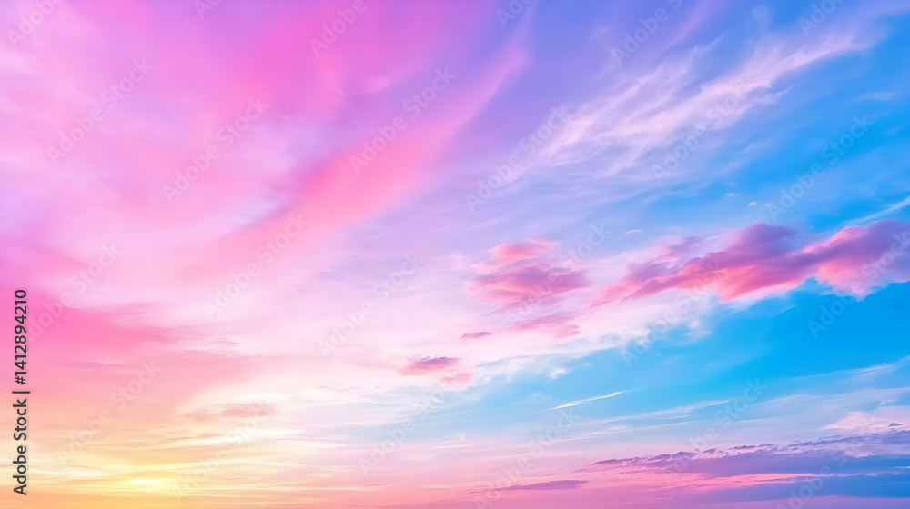 Colorful Sunset Sky With Pastel Colors