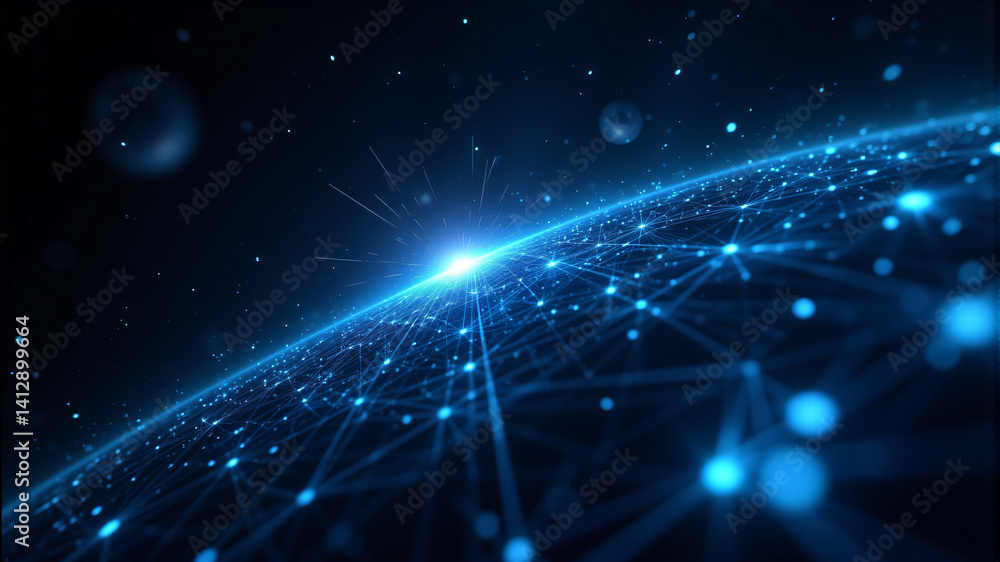 Obraz premium Exploring the Digital Universe A Glimpse into Connectivity