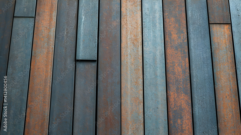 Rustic Metal Strips Texture Background