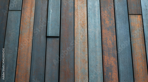 Obraz na płótnie Rustic Metal Strips Texture Background w salonie