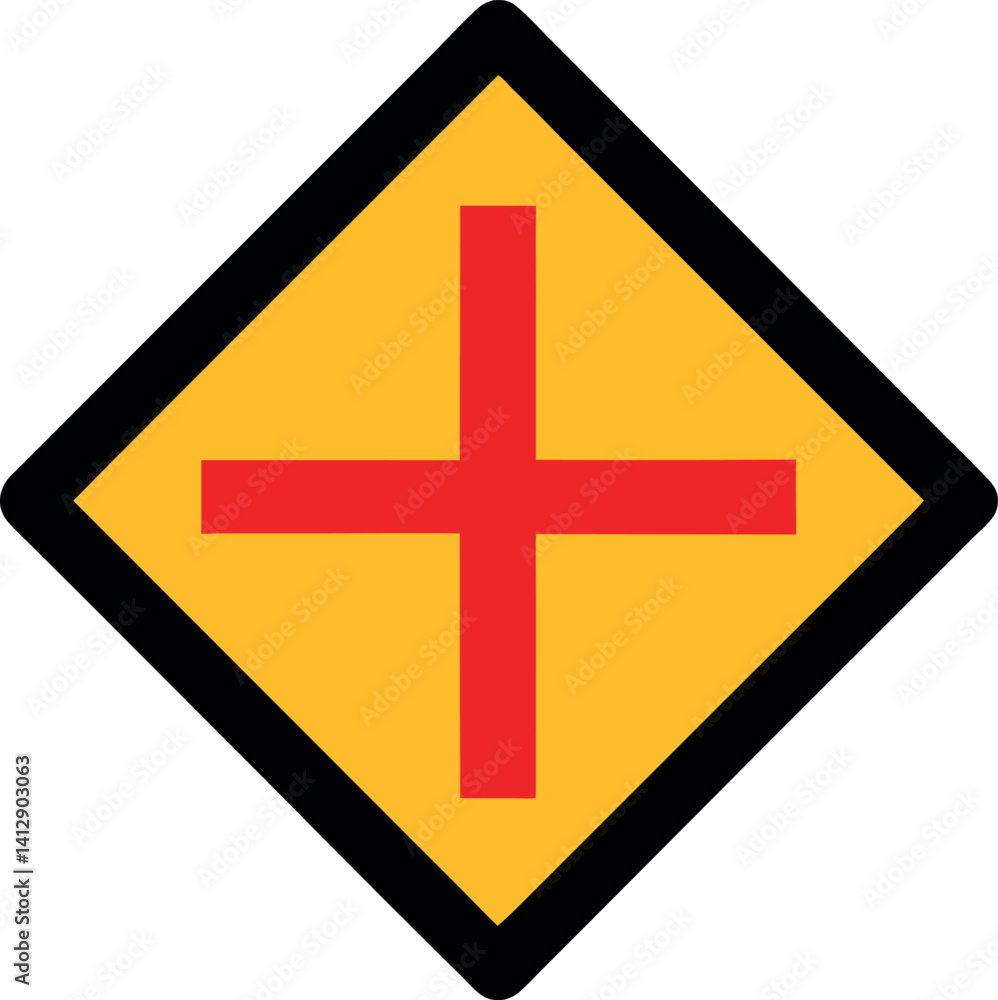 Obraz premium warning sign on a white background